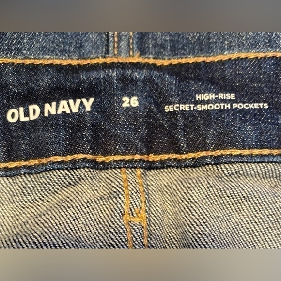 NWT Old Navy High-Waisted Button-Fly OG Straight Mini Cut-Off Jean Skirt Size26W - Picture 4 of 11